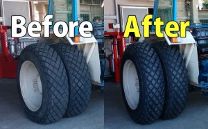 [Ford3930]トラクターのタイヤを交換しました[13.6-28 6PR]