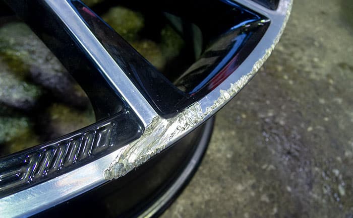 川越市　ホイール修理　ガリ傷