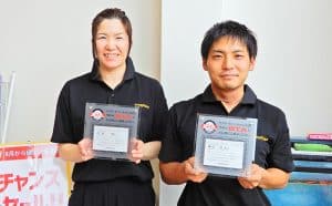 BTA(ブリヂストンタイヤアドバイザー)に2名の社員が認定頂きました。